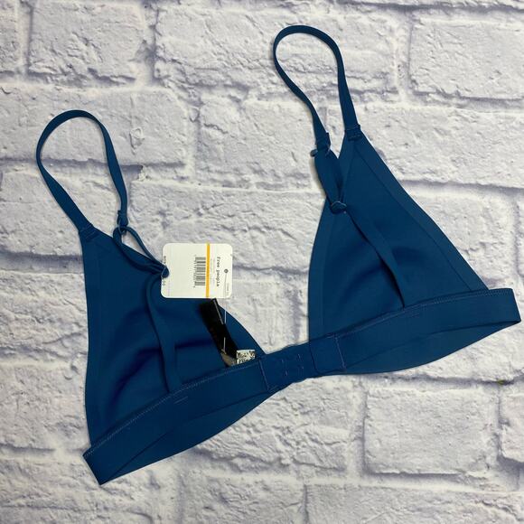 Free People Intimately Oh Scuba Neo Bralette in Midnight Cowboy - Picture 7 of 7